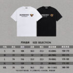 P70 Burberry/巴宝莉 印花Logo百搭潮流短袖T恤男女同款 吊牌 领标 水洗唛 三标齐全 定织定染280克精梳棉面料 尺码：S-XXL