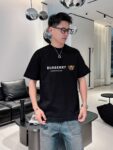 P70 Burberry/巴宝莉 印花Logo百搭潮流短袖T恤男女同款 吊牌 领标 水洗唛 三标齐全 定织定染280克精梳棉面料 尺码：S-XXL