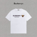 P70 Burberry/巴宝莉 印花Logo百搭潮流短袖T恤男女同款 吊牌 领标 水洗唛 三标齐全 定织定染280克精梳棉面料 尺码：S-XXL
