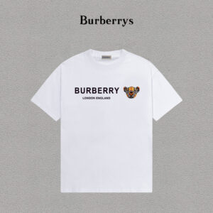 weigou_203427_0_a2b8666ea8 P70 Burberry/巴宝莉 印花Logo百搭潮流短袖T恤男女同款 吊牌 领标 水洗唛 三标齐全 定织定染280克精梳棉面料 尺码:S-XXL