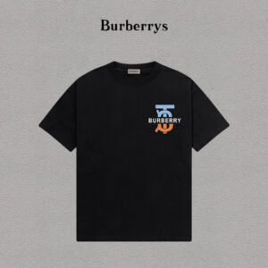 weigou_203453_0_457e27f2e5 P70 Burberry/巴宝莉 印花Logo百搭潮流短袖T恤男女同款 吊牌 领标 水洗唛 三标齐全 定织定染280克精梳棉面料 尺码:S-XXL
