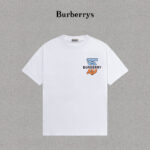 P70 Burberry/巴宝莉 印花Logo百搭潮流短袖T恤男女同款 吊牌 领标 水洗唛 三标齐全 定织定染280克精梳棉面料 尺码：S-XXL