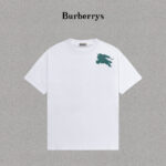 P70 Burberry/巴宝莉 印花Logo百搭潮流短袖T恤男女同款 吊牌 领标 水洗唛 三标齐全 定织定染280克精梳棉面料 尺码：S-XXL