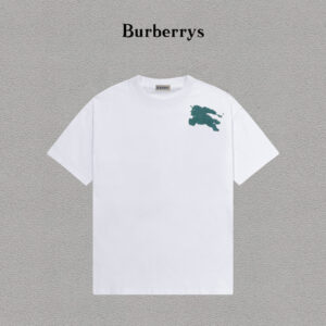 weigou_203532_0_c2ccdf8a65 P70 Burberry/巴宝莉 印花Logo百搭潮流短袖T恤男女同款 吊牌 领标 水洗唛 三标齐全 定织定染280克精梳棉面料 尺码:S-XXL