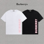 P70 Burberry/巴宝莉 印花Logo百搭潮流短袖T恤男女同款 吊牌 领标 水洗唛 三标齐全 定织定染280克精梳棉面料 尺码：S-XXL