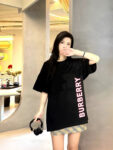 P70 Burberry/巴宝莉 印花Logo百搭潮流短袖T恤男女同款 吊牌 领标 水洗唛 三标齐全 定织定染280克精梳棉面料 尺码：S-XXL
