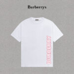 P70 Burberry/巴宝莉 印花Logo百搭潮流短袖T恤男女同款 吊牌 领标 水洗唛 三标齐全 定织定染280克精梳棉面料 尺码：S-XXL