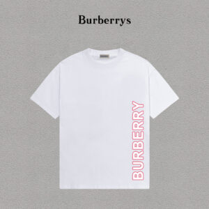 weigou_203601_0_0ab28ab1ca P70 Burberry/巴宝莉 印花Logo百搭潮流短袖T恤男女同款 吊牌 领标 水洗唛 三标齐全 定织定染280克精梳棉面料 尺码:S-XXL
