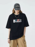 P70 Burberry/巴宝莉 印花Logo百搭潮流短袖T恤男女同款 吊牌 领标 水洗唛 三标齐全 定织定染280克精梳棉面料 尺码：S-XXL
