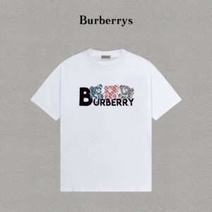 weigou_203657_0_18afcd2cb3 P70 Burberry/巴宝莉 印花Logo百搭潮流短袖T恤男女同款 吊牌 领标 水洗唛 三标齐全 定织定染280克精梳棉面料 尺码:S-XXL