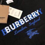 P75 BUR*BERRY 巴宝莉 26SS最新款情侣款短袖T恤～重影字母logo印花设计～面料上身舒适透气，不僵硬，修身的剪裁，采用高定定制纯棉面料！上身舒适有型，内搭单穿都完全没问题，时尚潮人必备！！！ 颜色：黑色 白色 码数：M-XXXL