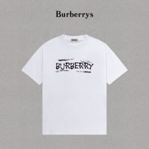 weigou_203715_0_4a58229c04 P70 Burberry/巴宝莉 印花Logo百搭潮流短袖T恤男女同款 吊牌 领标 水洗唛 三标齐全 定织定染280克精梳棉面料 尺码:S-XXL