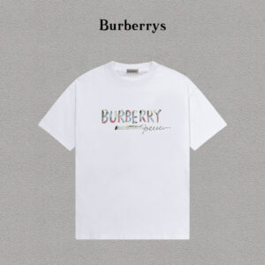 weigou_203770_0_e87762372a P70 Burberry/巴宝莉 印花Logo百搭潮流短袖T恤男女同款 吊牌 领标 水洗唛 三标齐全 定织定染280克精梳棉面料 尺码:S-XXL