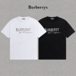 P70 Burberry/巴宝莉 印花Logo百搭潮流短袖T恤男女同款 吊牌 领标 水洗唛 三标齐全 定织定染280克精梳棉面料 尺码：S-XXL