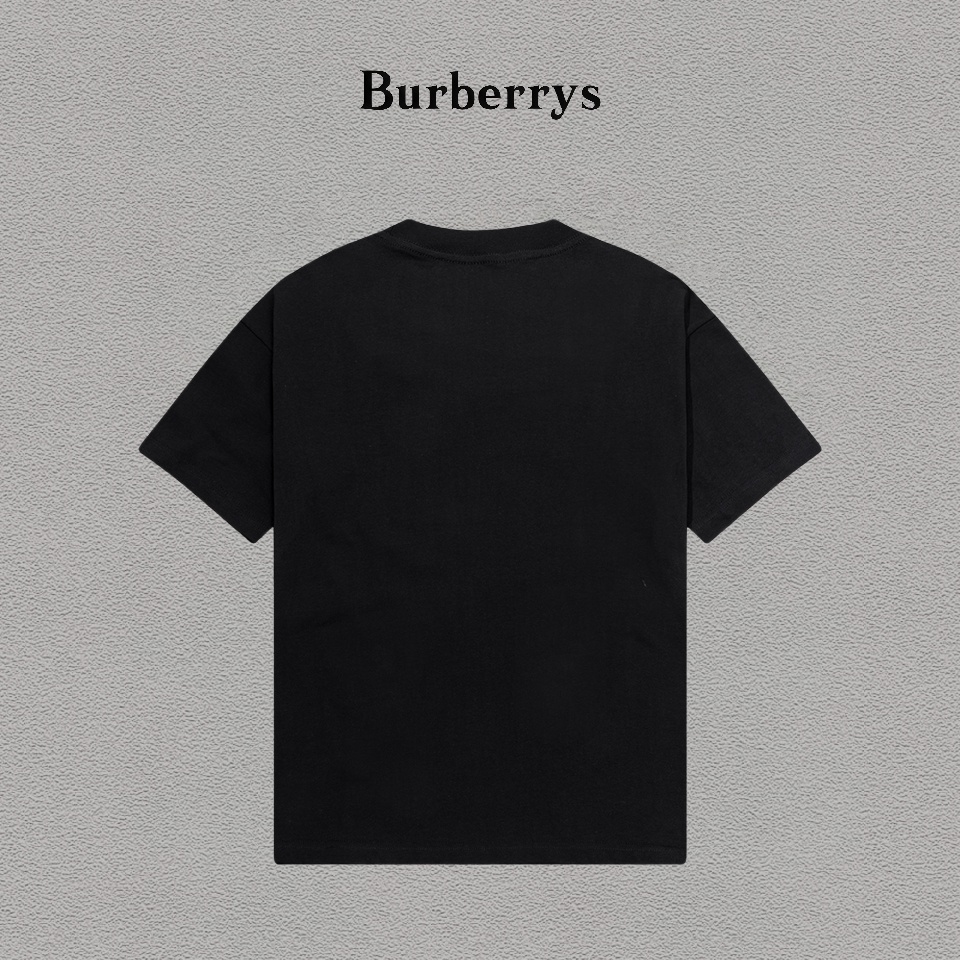 P70 Burberry/巴宝莉 印花Logo百搭潮流短袖T恤男女同款 吊牌 领标 水洗唛 三标齐全 定织定染280克精梳棉面料 尺码：S-XXL