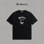 P70 Burberry/巴宝莉 印花Logo百搭潮流短袖T恤男女同款 吊牌 领标 水洗唛 三标齐全 定织定染280克精梳棉面料 尺码：S-XXL