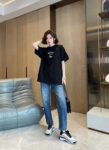 P70 Burberry/巴宝莉 印花Logo百搭潮流短袖T恤男女同款 吊牌 领标 水洗唛 三标齐全 定织定染280克精梳棉面料 尺码：S-XXL