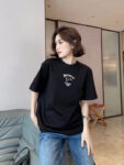 P70 Burberry/巴宝莉 印花Logo百搭潮流短袖T恤男女同款 吊牌 领标 水洗唛 三标齐全 定织定染280克精梳棉面料 尺码：S-XXL