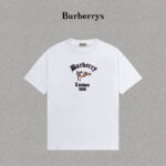 P70 Burberry/巴宝莉 印花Logo百搭潮流短袖T恤男女同款 吊牌 领标 水洗唛 三标齐全 定织定染280克精梳棉面料 尺码：S-XXL