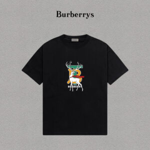 weigou_203910_0_6a71fdbea8 P70 Burberry/巴宝莉 印花Logo百搭潮流短袖T恤男女同款 吊牌 领标 水洗唛 三标齐全 定织定染280克精梳棉面料 尺码:S-XXL