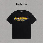 P70 Burberry/巴宝莉 印花Logo百搭潮流短袖T恤男女同款 吊牌 领标 水洗唛 三标齐全 定织定染280克精梳棉面料 尺码：S-XXL