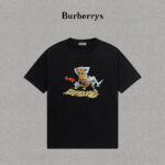 P70 Burberry/巴宝莉 印花Logo百搭潮流短袖T恤男女同款 吊牌 领标 水洗唛 三标齐全 定织定染280克精梳棉面料 尺码：S-XXL