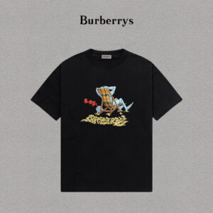 weigou_204054_0_d605b864db P70 Burberry/巴宝莉 印花Logo百搭潮流短袖T恤男女同款 吊牌 领标 水洗唛 三标齐全 定织定染280克精梳棉面料 尺码:S-XXL