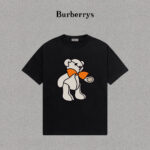 P70 Burberry/巴宝莉 印花Logo百搭潮流短袖T恤男女同款 吊牌 领标 水洗唛 三标齐全 定织定染280克精梳棉面料 尺码：S-XXL