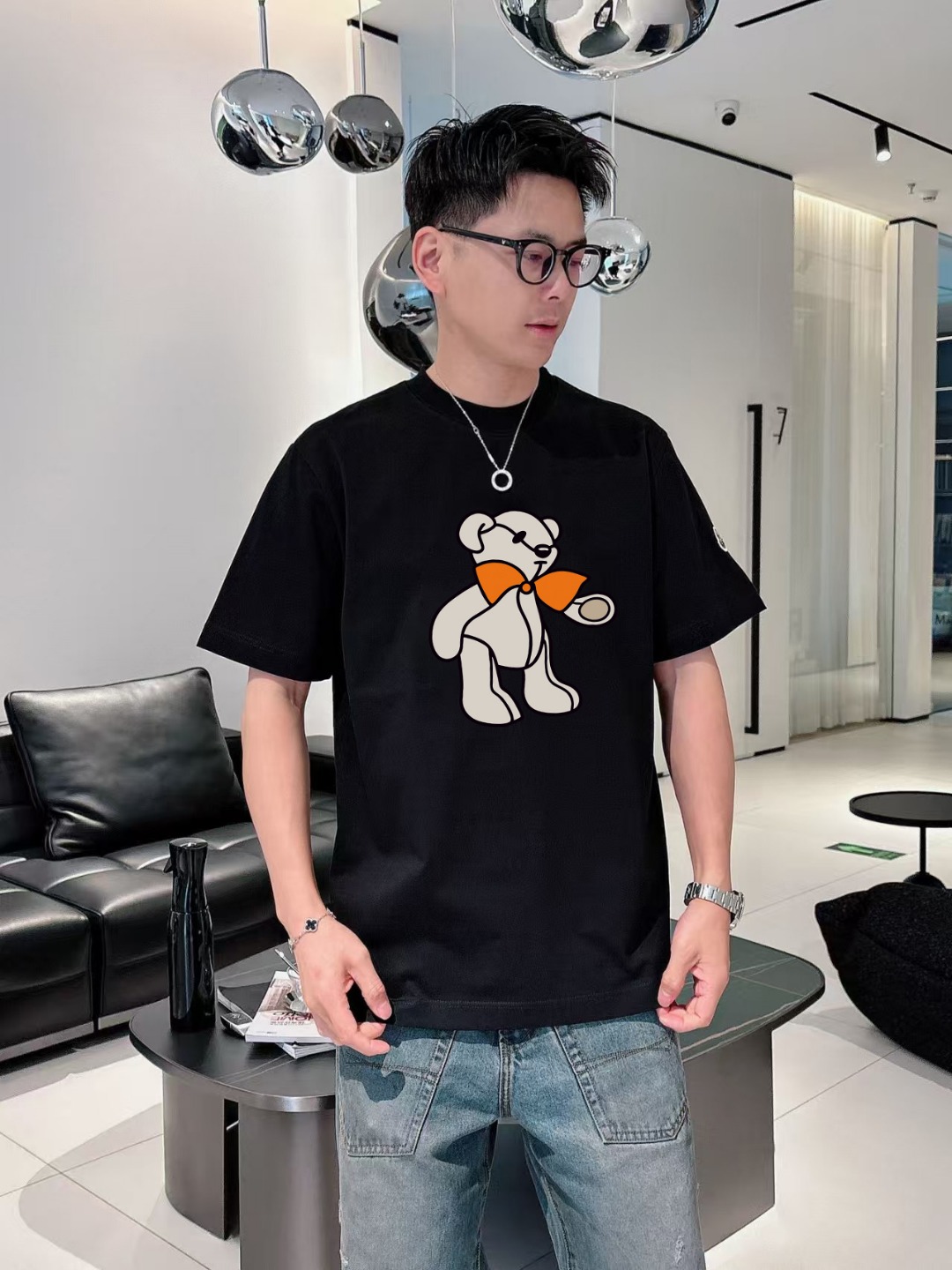 P70 Burberry/巴宝莉 印花Logo百搭潮流短袖T恤男女同款 吊牌 领标 水洗唛 三标齐全 定织定染280克精梳棉面料 尺码：S-XXL