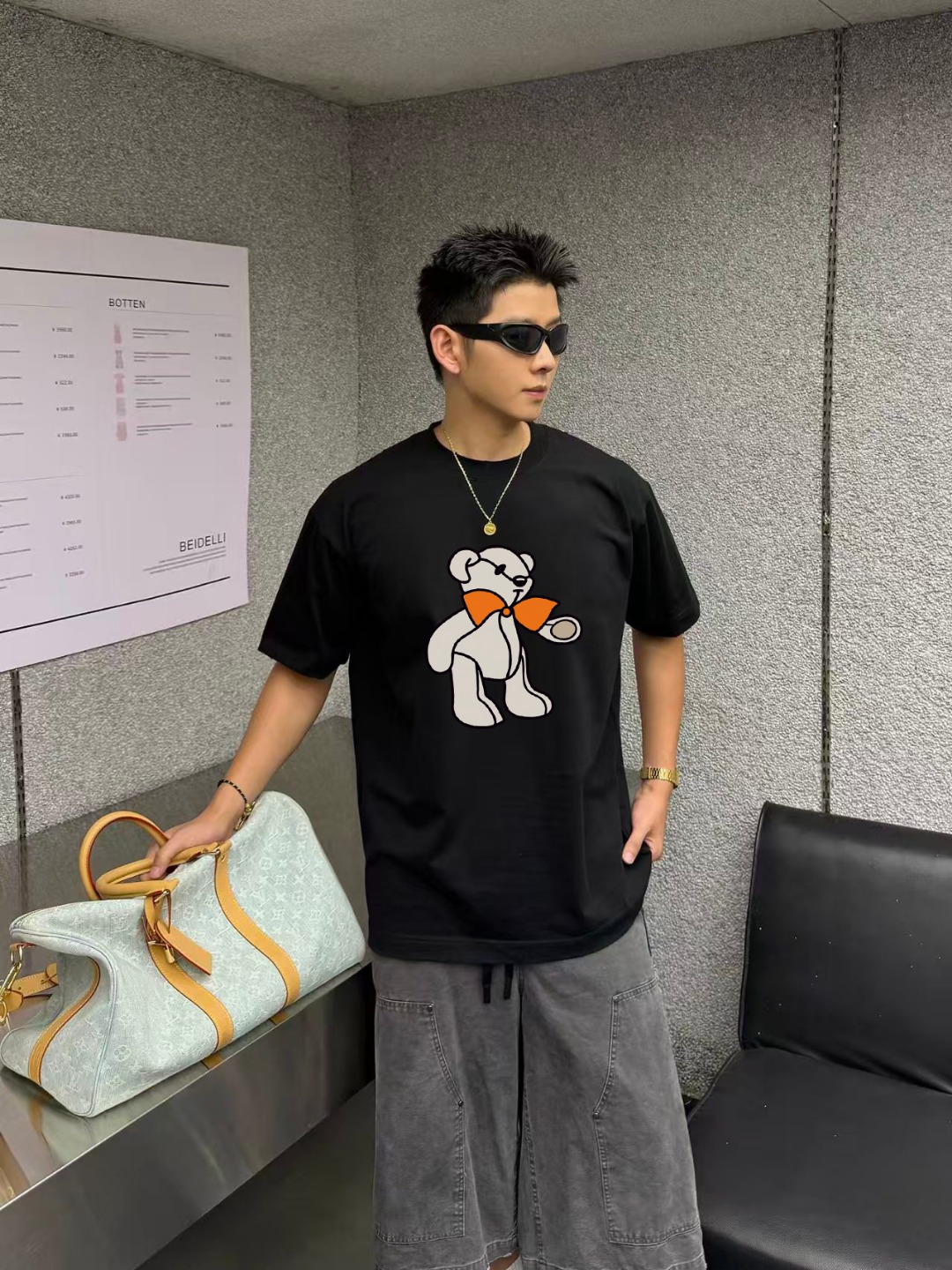 P70 Burberry/巴宝莉 印花Logo百搭潮流短袖T恤男女同款 吊牌 领标 水洗唛 三标齐全 定织定染280克精梳棉面料 尺码：S-XXL