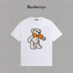 P70 Burberry/巴宝莉 印花Logo百搭潮流短袖T恤男女同款 吊牌 领标 水洗唛 三标齐全 定织定染280克精梳棉面料 尺码：S-XXL