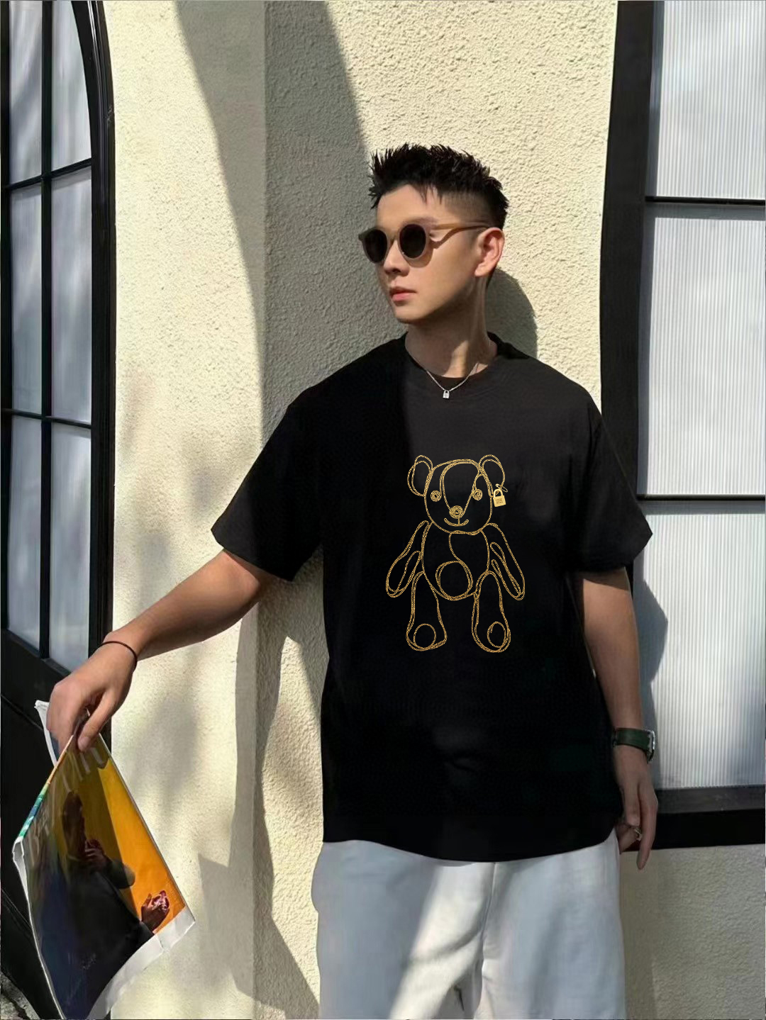 P70 Burberry/巴宝莉 印花Logo百搭潮流短袖T恤男女同款 吊牌 领标 水洗唛 三标齐全 定织定染280克精梳棉面料 尺码：S-XXL