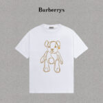 P70 Burberry/巴宝莉 印花Logo百搭潮流短袖T恤男女同款 吊牌 领标 水洗唛 三标齐全 定织定染280克精梳棉面料 尺码：S-XXL