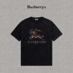 P70 Burberry/巴宝莉 印花Logo百搭潮流短袖T恤男女同款 吊牌 领标 水洗唛 三标齐全 定织定染280克精梳棉面料 尺码：S-XXL