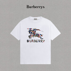 weigou_204242_0_f63c663be5 P70 Burberry/巴宝莉 印花Logo百搭潮流短袖T恤男女同款 吊牌 领标 水洗唛 三标齐全 定织定染280克精梳棉面料 尺码:S-XXL