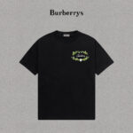 P70 Burberry/巴宝莉 印花Logo百搭潮流短袖T恤男女同款 吊牌 领标 水洗唛 三标齐全 定织定染280克精梳棉面料 尺码：S-XXL