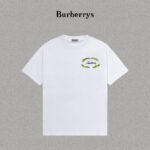 P70 Burberry/巴宝莉 印花Logo百搭潮流短袖T恤男女同款 吊牌 领标 水洗唛 三标齐全 定织定染280克精梳棉面料 尺码：S-XXL