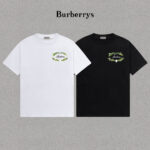 P70 Burberry/巴宝莉 印花Logo百搭潮流短袖T恤男女同款 吊牌 领标 水洗唛 三标齐全 定织定染280克精梳棉面料 尺码：S-XXL