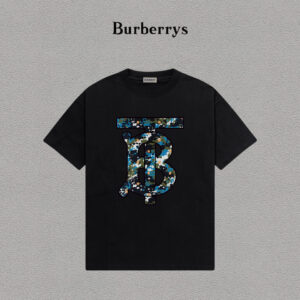 weigou_204326_0_d77f7e7f8b P70 Burberry/巴宝莉 印花Logo百搭潮流短袖T恤男女同款 吊牌 领标 水洗唛 三标齐全 定织定染280克精梳棉面料 尺码:S-XXL
