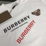 P75 💥BURBERRY 巴宝莉2025新款男士圆领短袖 情侣T恤 春夏新品 高品质 🔥🔥时尚百搭潮款 定制进口面料 穿着舒适 透气 时尚不失个性 上身休闲随性 帅气有型 彰显大牌气质。三标齐全！！ 颜色：黑色 白色 尺码：M-XXXL