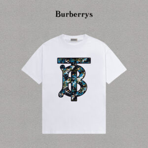 weigou_204354_0_a51d506498 P70 Burberry/巴宝莉 印花Logo百搭潮流短袖T恤男女同款 吊牌 领标 水洗唛 三标齐全 定织定染280克精梳棉面料 尺码:S-XXL