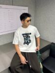 P70 Burberry/巴宝莉 印花Logo百搭潮流短袖T恤男女同款 吊牌 领标 水洗唛 三标齐全 定织定染280克精梳棉面料 尺码：S-XXL