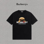P70 Burberry/巴宝莉 印花Logo百搭潮流短袖T恤男女同款 吊牌 领标 水洗唛 三标齐全 定织定染280克精梳棉面料 尺码：S-XXL