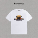 P70 Burberry/巴宝莉 印花Logo百搭潮流短袖T恤男女同款 吊牌 领标 水洗唛 三标齐全 定织定染280克精梳棉面料 尺码：S-XXL