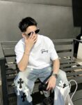 P75 bbr～巴宝刺绣logo字母3D立体刺绣🪡艺术感满满， 2026春夏新款 280g7A抗菌短袖tee 负离子上身十分舒适，男女同款，落肩宽松版型 颜色: 黑色 白色 咖啡色 尺码：S（90-130斤） M（125-150斤） L（135-165斤） XL（160-190斤） XXL（185-220斤）