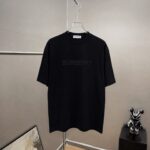 P75 bbr～巴宝刺绣logo字母3D立体刺绣🪡艺术感满满， 2026春夏新款 280g7A抗菌短袖tee 负离子上身十分舒适，男女同款，落肩宽松版型 颜色: 黑色 白色 咖啡色 尺码：S（90-130斤） M（125-150斤） L（135-165斤） XL（160-190斤） XXL（185-220斤）