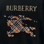 P70 款号TM1059 BURBERRY 巴宝莉新款马赛克刺绣圆领短袖 面料：280克32支双纱纯棉面料 工艺：重工精梳棉 螺纹同缸同色 整体不会有色差 当下热度爆款 男女情侣款 定制原版一致辅料 三标齐全 os宽松版型 最大可穿到200斤左右 颜色：白色 黑色 尺码：S M L XL