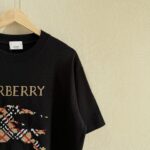 P70 款号TM1059 BURBERRY 巴宝莉新款马赛克刺绣圆领短袖 面料：280克32支双纱纯棉面料 工艺：重工精梳棉 螺纹同缸同色 整体不会有色差 当下热度爆款 男女情侣款 定制原版一致辅料 三标齐全 os宽松版型 最大可穿到200斤左右 颜色：白色 黑色 尺码：S M L XL