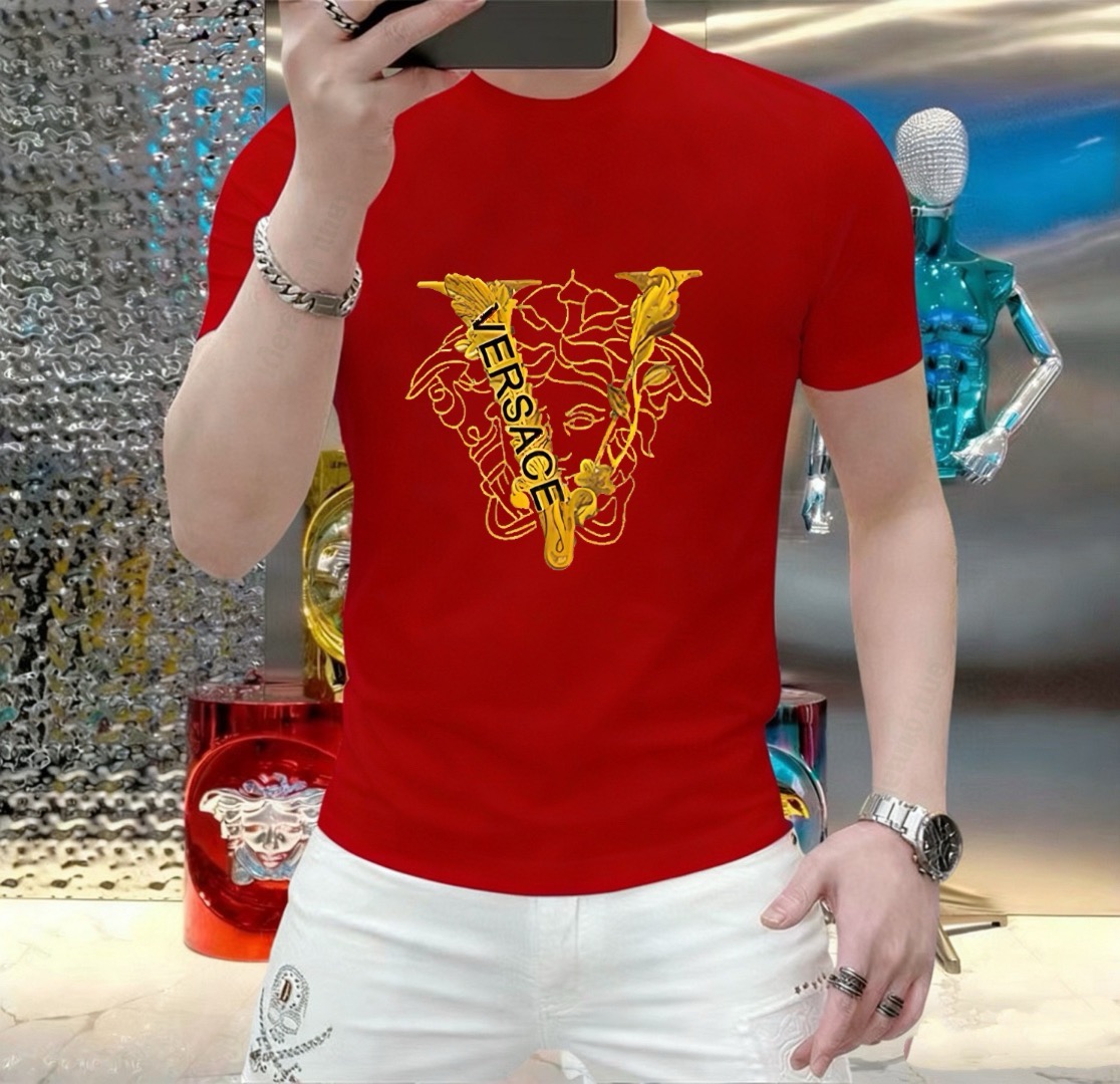 weigou_206192_3_2a46e6157f P70 品牌: 范思哲 (胖子福音)原单男士休闲短袖T恤,2026春夏新品,定制胸前顶级logo 工艺、搭配整件细节 品质及剪裁设计都堪称一流,定制进口丝光棉面料!型格十足,配色轻熟百搭。M-5XL(穿到220斤)