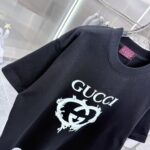 P80 GU 2026秋冬新款 3D立体硅胶 360克圆领短袖 实物很棒 男女同款宽松版 尺码S M L XL XXL 五个码 黑色 白色
